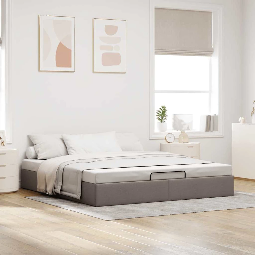 Osmanų lovos rėmas be čiužinio Taupe 180x200 cm audinys