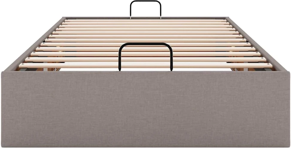 Osmanų lovos rėmas be čiužinio, taupe, 90x200cm, audinys