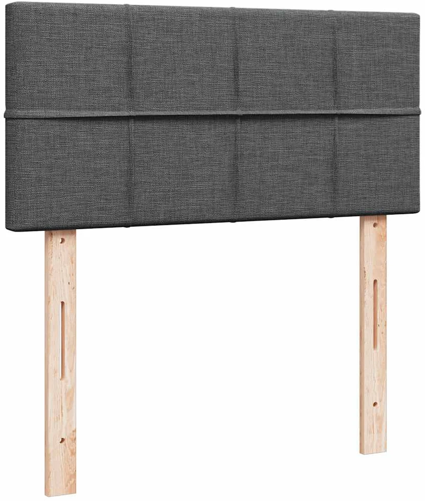 Osmanų lovos rėmas su čiužiniu, pilka, 80x200cm, audinys