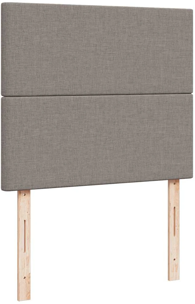 Osmanų lovos rėmas su čiužiniu, taupe, 120x200cm, audinys