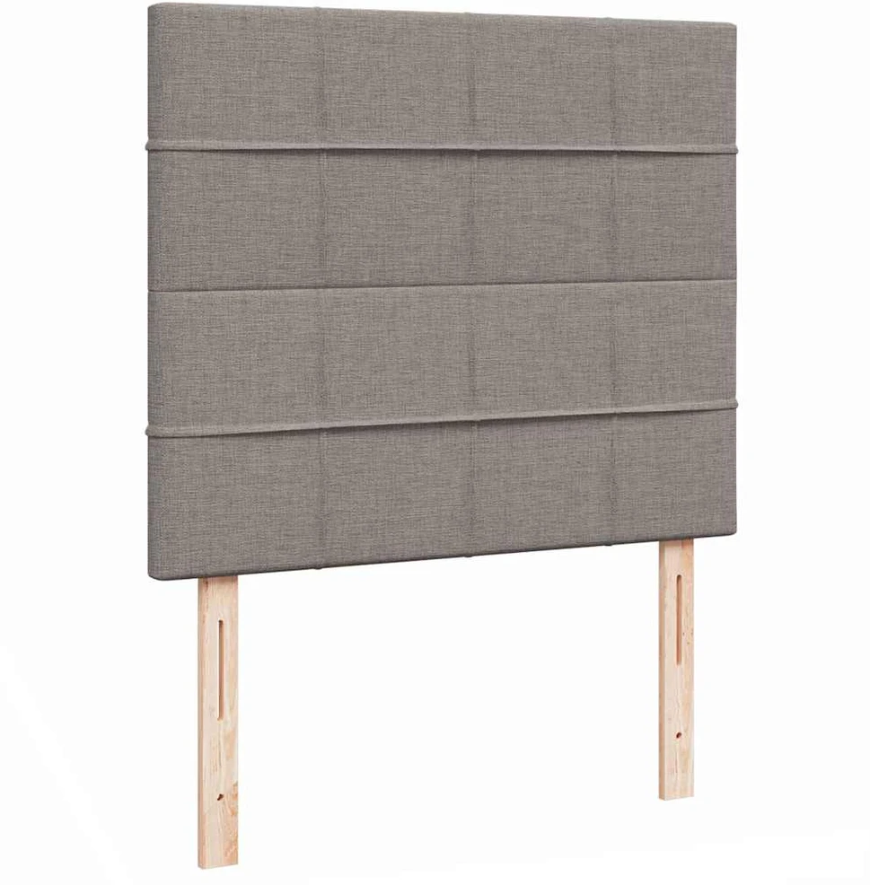 Osmanų lovos rėmas su čiužiniu, taupe, 120x200cm, audinys