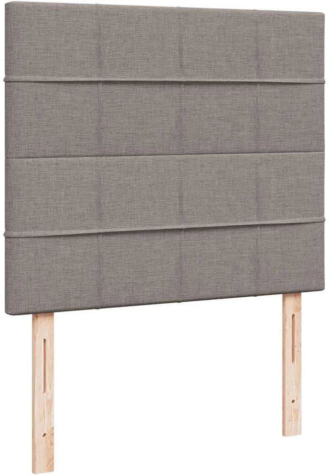 Osmanų lovos rėmas su čiužiniu, taupe, 120x200cm, audinys
