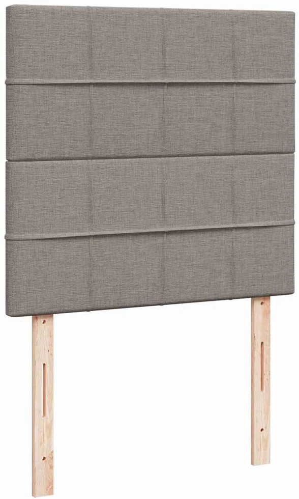 Osmanų lovos rėmas su čiužiniu, taupe, 80x200cm, audinys