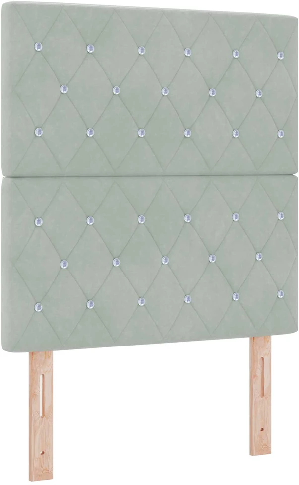 Otmana lova su matracsu ir LED Šviesiai pilka 80 x 200 cm