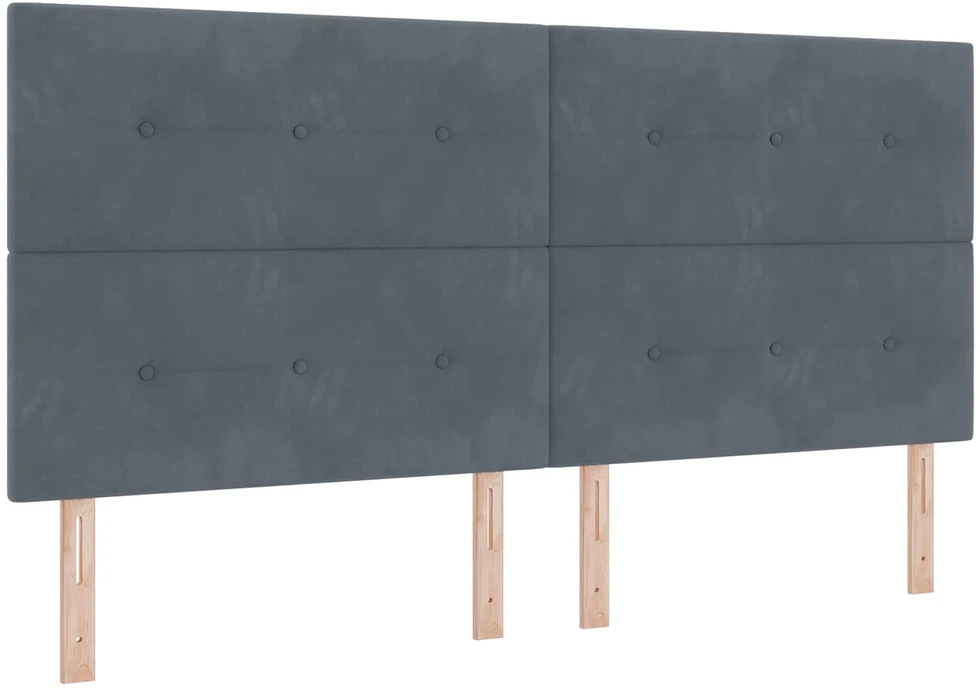 Otmana lova su matracsu ir LED Tamsiai pilka 200 x 200 cm
