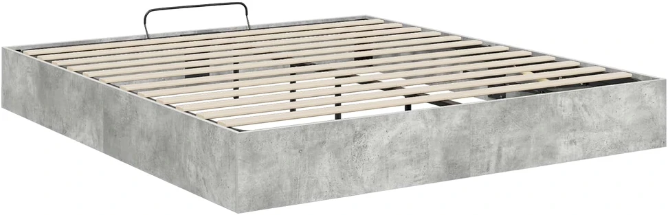 Otomano lovos rėmas Betono Pilka 160 x 200 cm Dirbtinė mediena