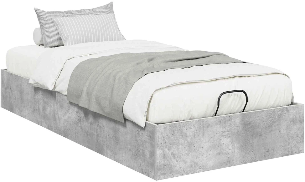 Lova Otomano lovos rėmas Betono Pilka 75,5 x 190 cm Dirbtinė mediena