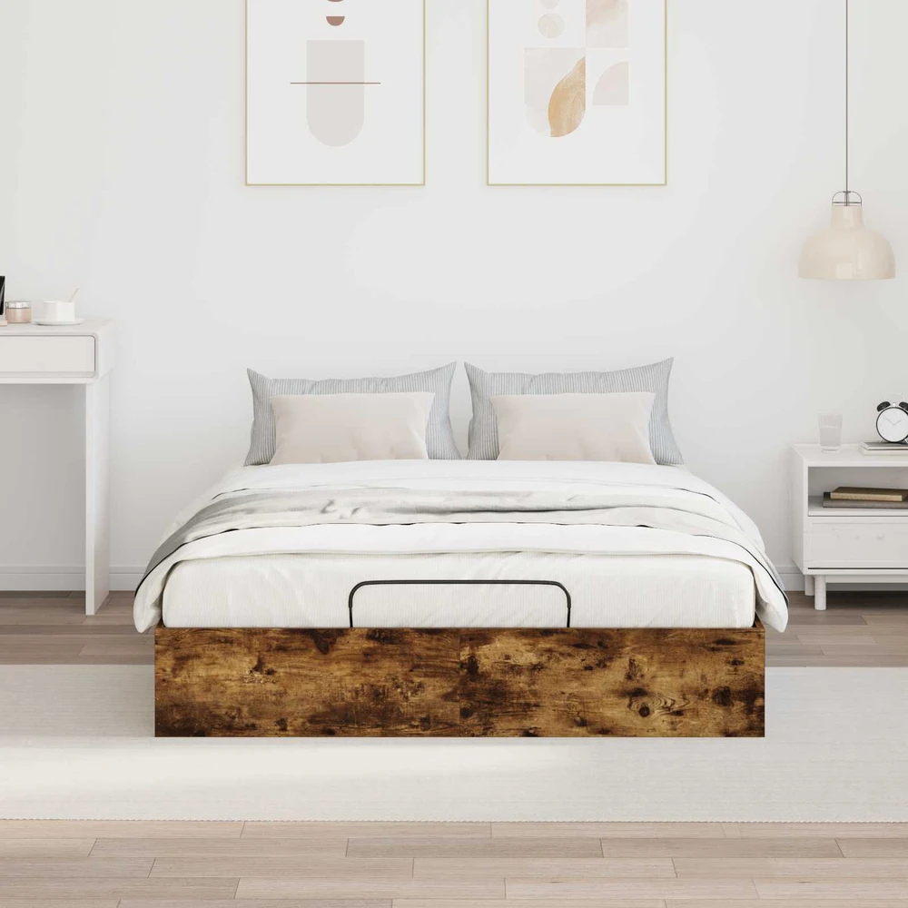 Lova Otomano lovos rėmas Dūminio ąžuolo 135 x 190 cm