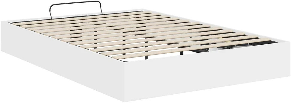 Lova Otomano lovos rėmas Baltas 203 x 150 x 25 cm Dirbtinė mediena