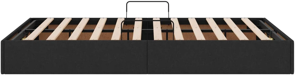 Otomano lovos rėmas su saugykla Juodas 120 x 200 cm audinys