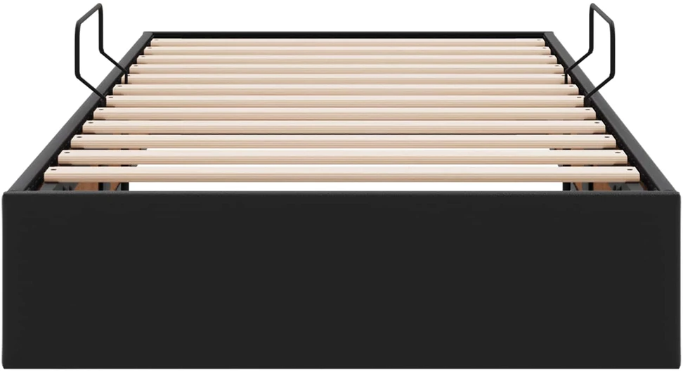 Lova Otomano lovos rėmas su saugykla Juodas 90 x 200 cm Dirbtinė oda