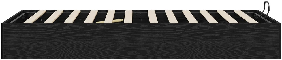 Lova Otomano lovos rėmas su saugykla Juodas Ąžuolas 80,5 x 200 cm