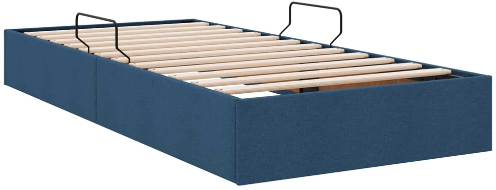 Otomano lovos rėmas su saugykla Mėlyna 100 x 200 cm audinys