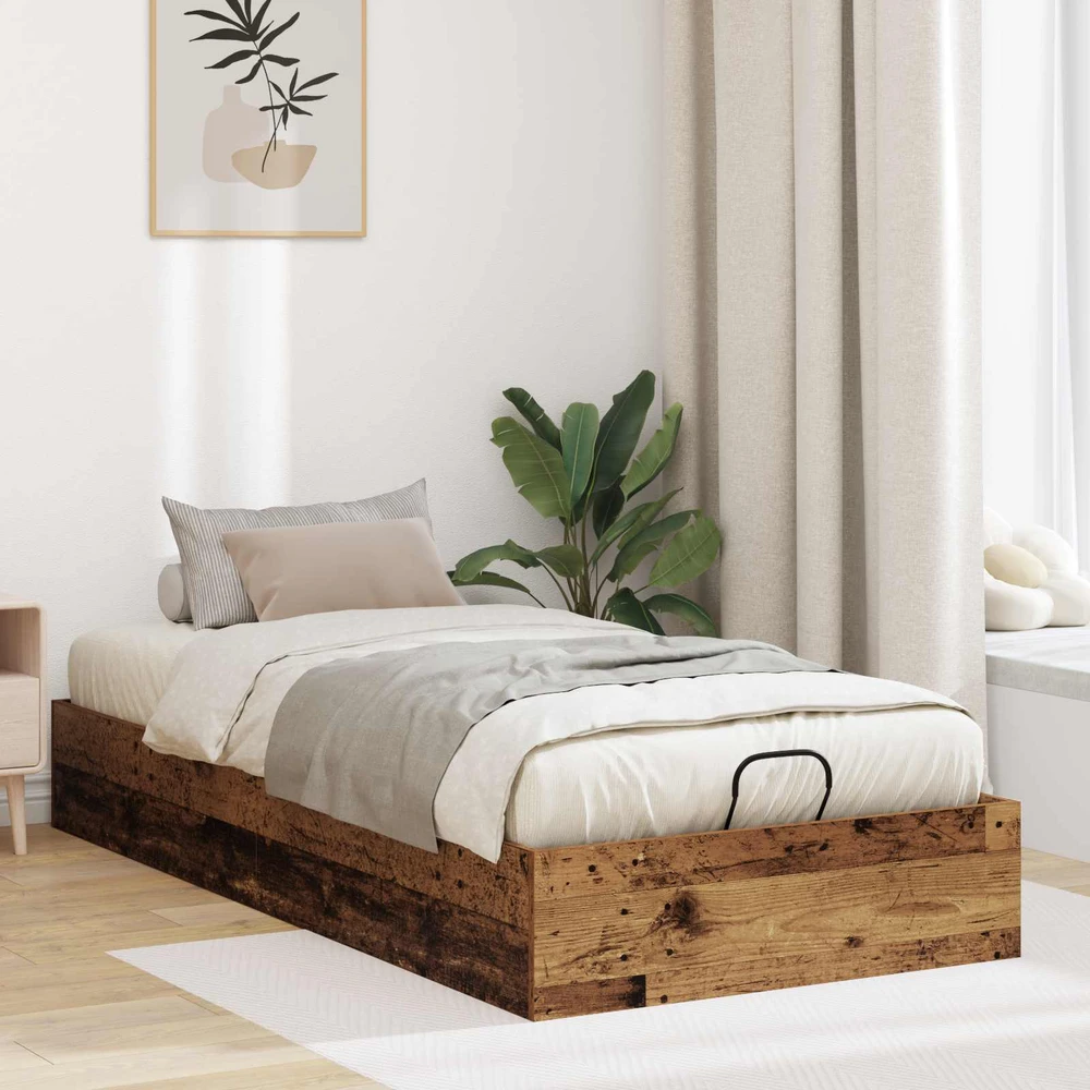 Lova Otomano lovos rėmas su saugykla Senas medis 203 x 100 x 25 cm