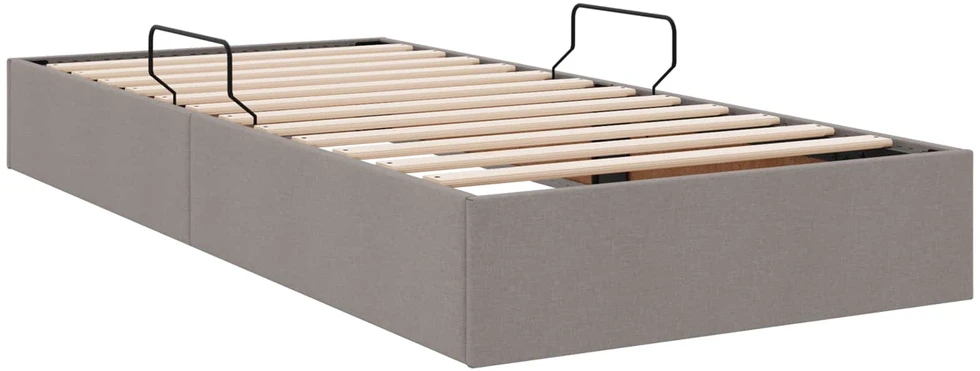 Otomano lovos rėmas su saugykla Taupe 100 x 200 cm audinys