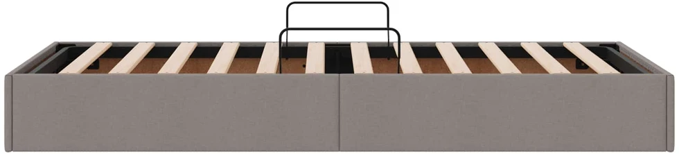 Otomano lovos rėmas su saugykla Taupe 100 x 200 cm audinys