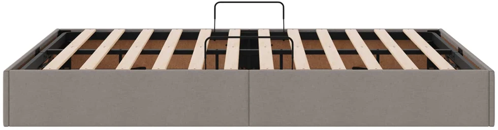 Otomano lovos rėmas su saugykla Taupe 140 x 200 cm audinys