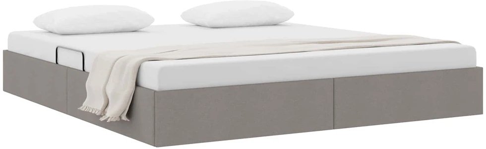 Lova Otomano lovos rėmas su saugykla Taupe 180 x 200 cm audinys