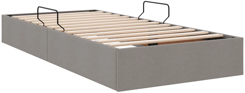 Otomano lovos rėmas su saugykla Taupe 90 x 200 cm audinys