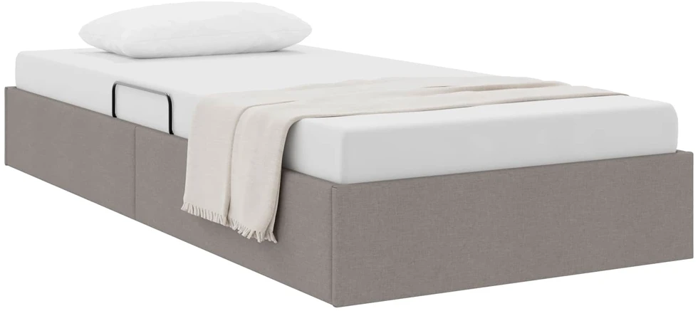 Otomano lovos rėmas su saugykla Taupe 90 x 200 cm audinys