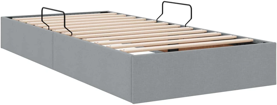 Otomano lovos rėmas Šviesiai pilka 90 x 200 cm audinys