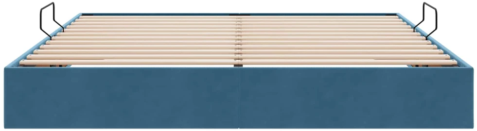Otomano lovos rėmas Tamsiai mėlyna 160 x 200 cm Aksomas