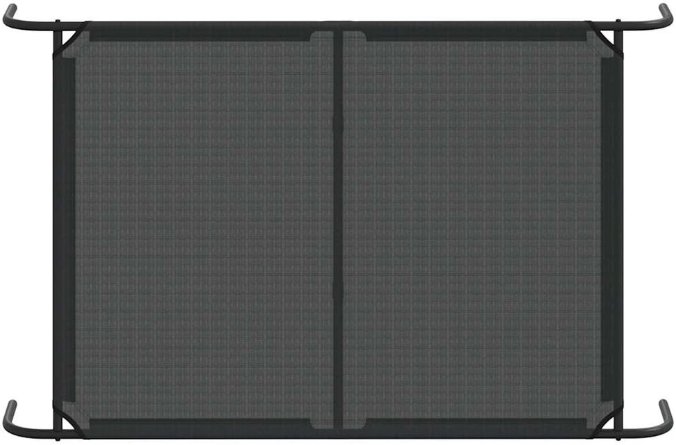 paaukštinta lova šuniui juoda 130x80x20 cm tekstilės ir plieno