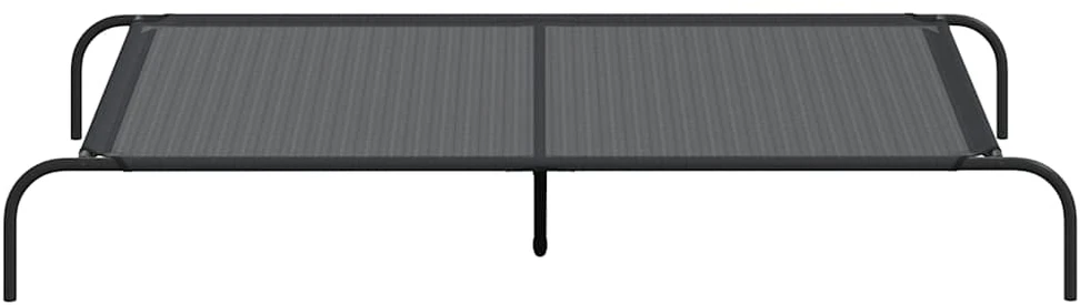 paaukštinta lova šuniui juoda 150x90x20 cm tekstilės ir plieno