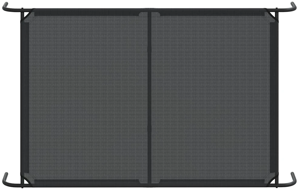 paaukštinta lova šuniui juoda 150x90x20 cm tekstilės ir plieno