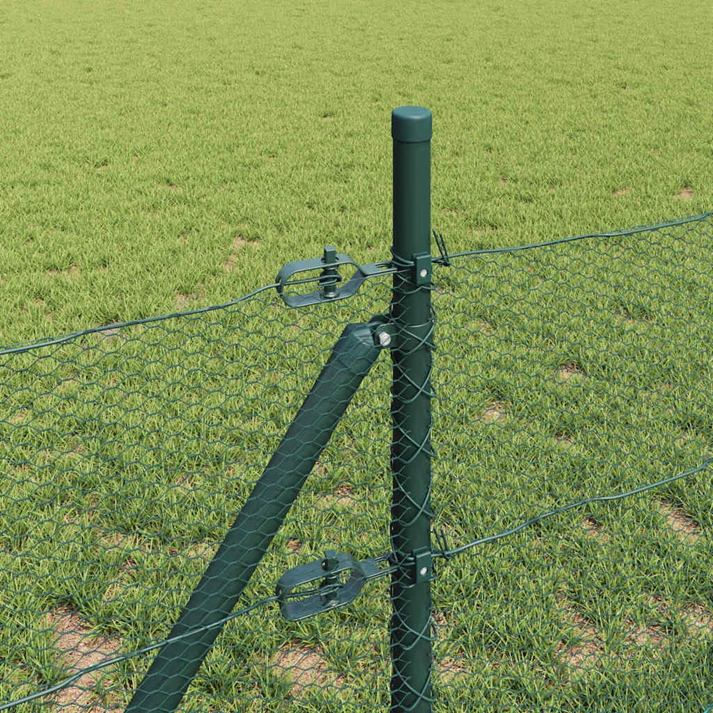 Heksagonalinė tvoros tvirtinimo sistema 10 x 0,4 m Žalia