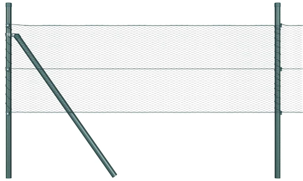 Heksagonalinė tvoros tvirtinimo sistema 10 x 0,5 m Žalia