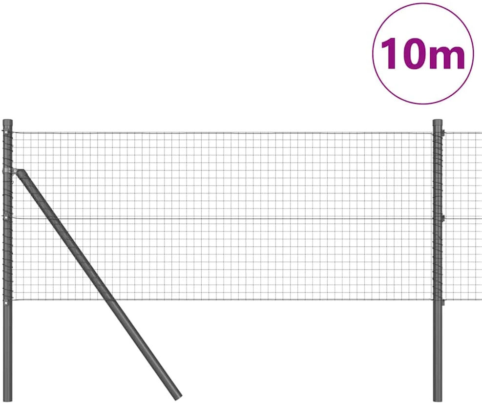 Suvirintas vielos tvora žemės tvirtinimas 10 x 0,6 m Pilka