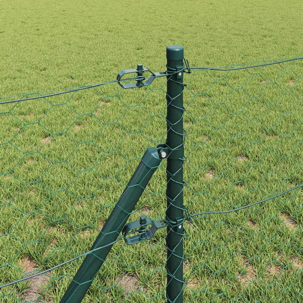 Heksagonalinė tvoros tvirtinimo sistema 10 x 0,6 m Žalia