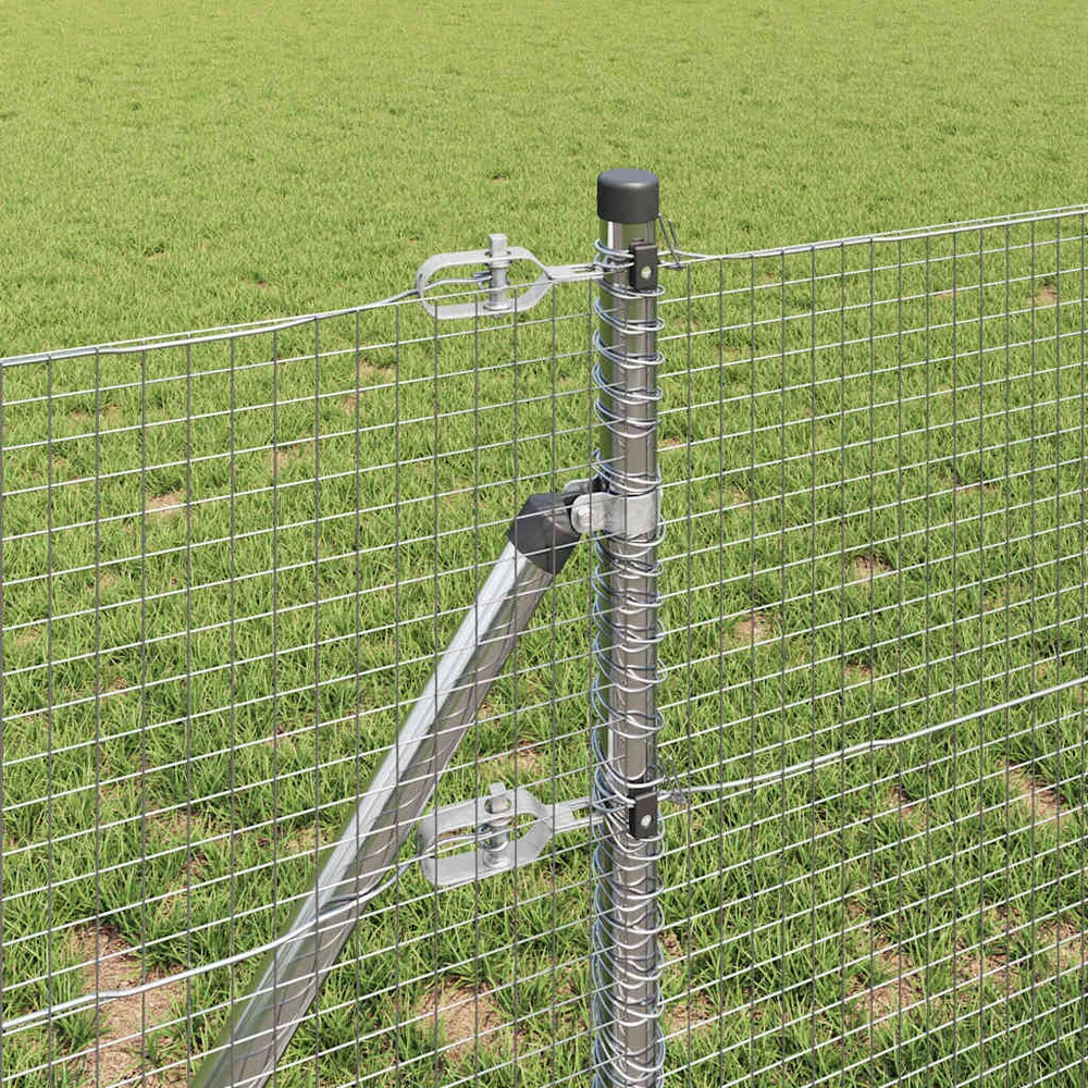 Suvirintas vielos tvora žemės tvirtinimas 10 x 0,6 m Sidabrinė