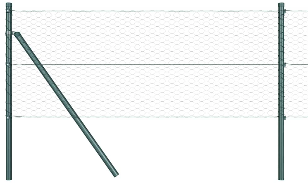 Heksagonalinė tvoros tvirtinimo sistema 10 x 0,6 m Žalia