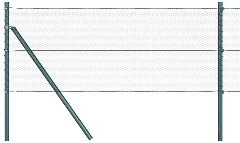 Heksagonalinė tvoros tvirtinimo sistema 10 x 0,6 m Žalia