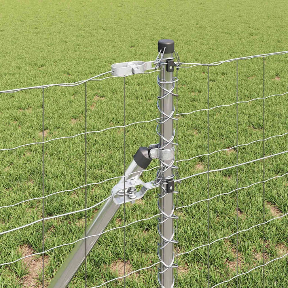 Lauko Euro tvoros gruntinis tvirtinimas 10 x 0,8 m Sidabrinė