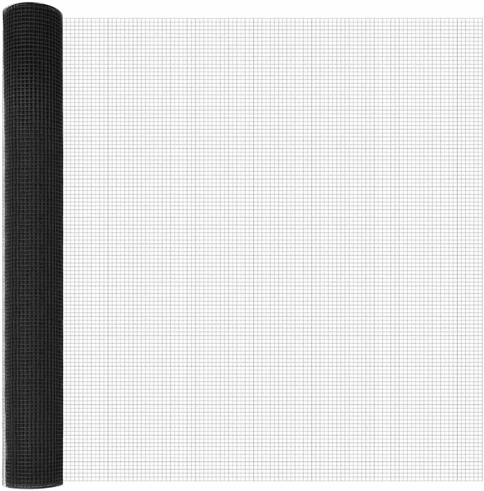 Suvirintas vielos tvora žemės tvirtinimas 10 x 1,2 m Pilka