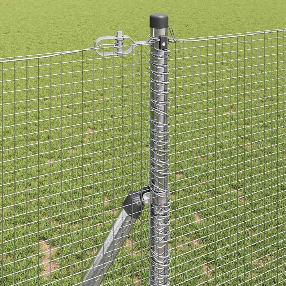 Suvirintas vielos tvora žemės tvirtinimas 10 x 1,2 m Sidabrinė