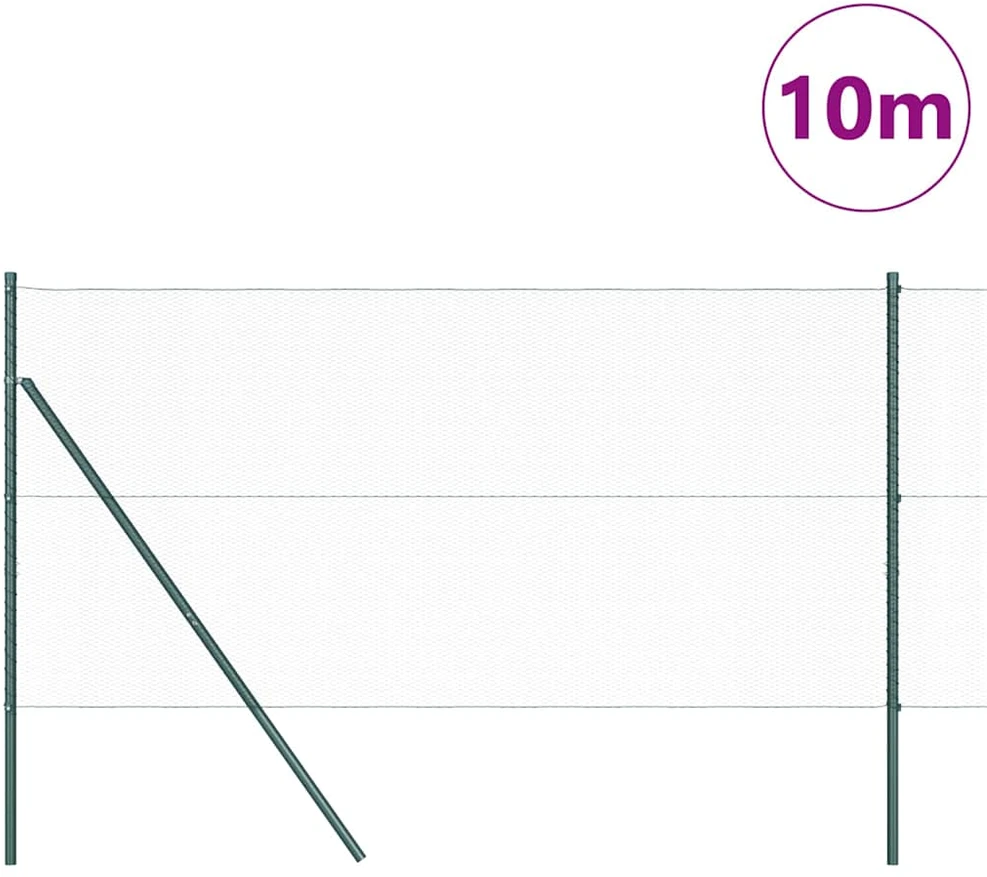 Heksagonalinė tvoros tvirtinimo sistema 10 x 1,2 m Žalia