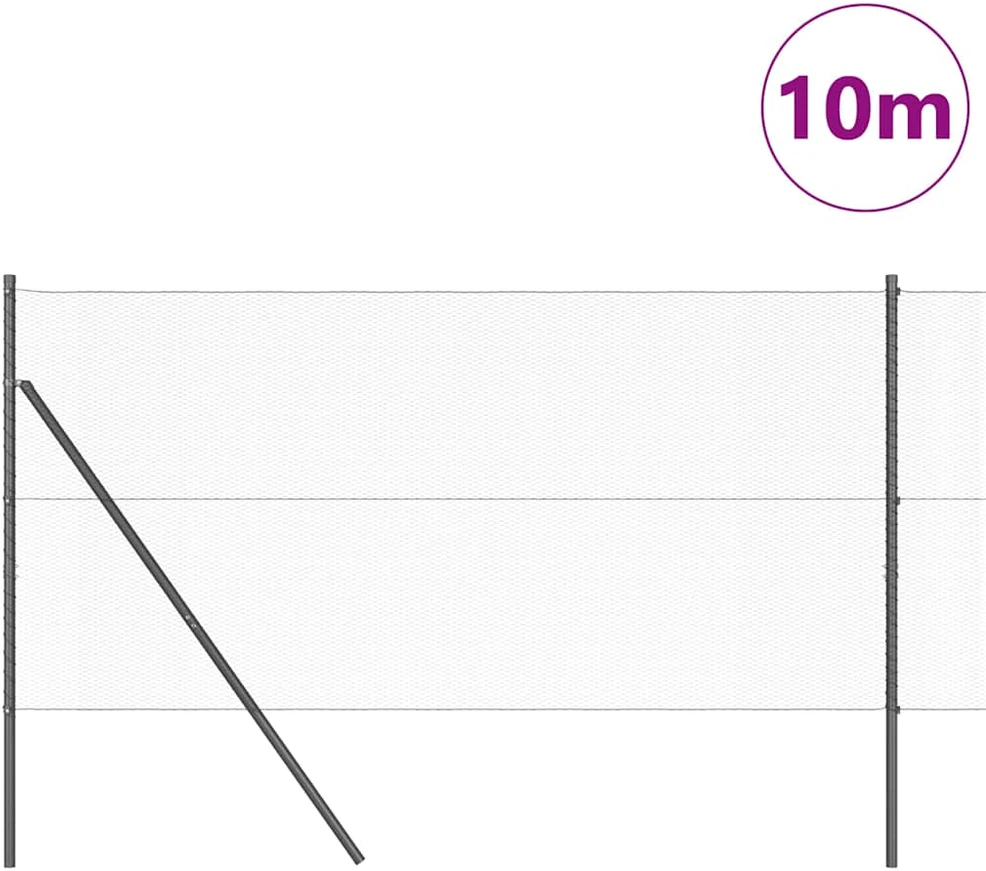 Heksagonalinė tvoros tvirtinimo sistema 10 x 1,2 m Pilka