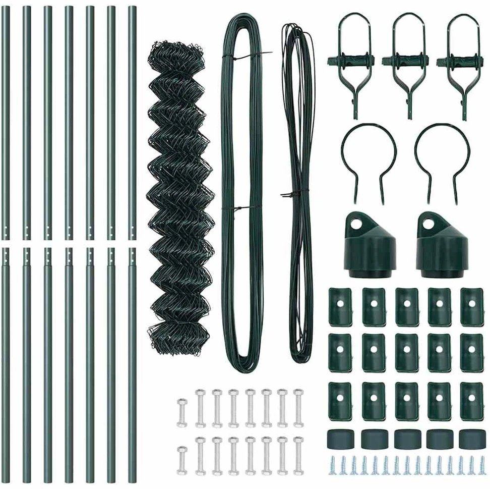 Grandinės tvoros tvirtinimas 10 x 1,5 m PVC dengtas plienas