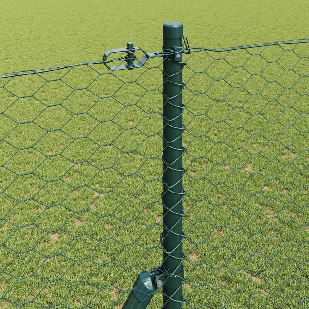 Heksagonalinė tvoros tvirtinimo sistema 10 x 1,5 m Žalia
