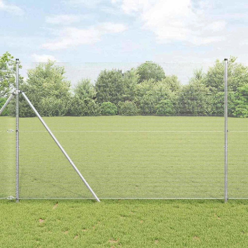 Suvirintas vielos tvora žemės tvirtinimas 10 x 1,5 m Sidabrinė