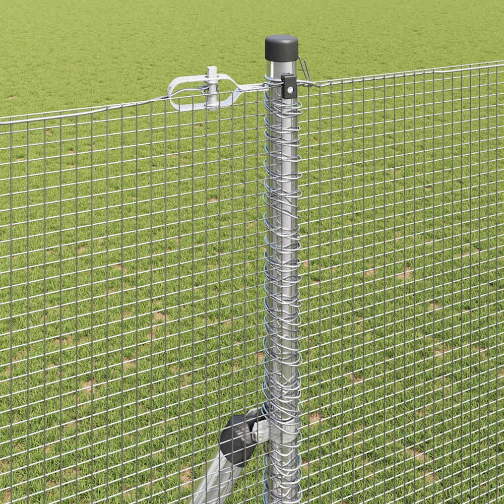 Suvirintas vielos tvora žemės tvirtinimas 10 x 1,6 m Sidabrinė