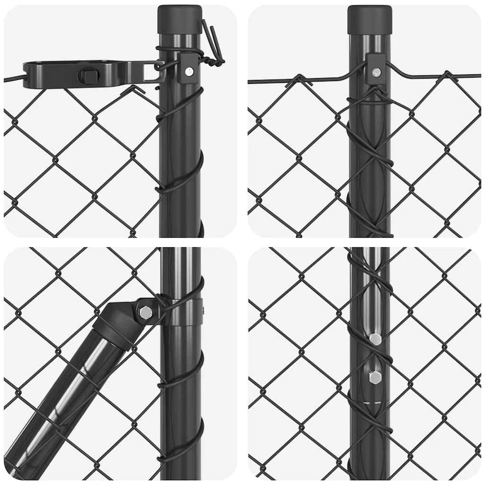 Grandinės tvoros tvirtinimas 10 x 1,6 m PVC dengtas plienas