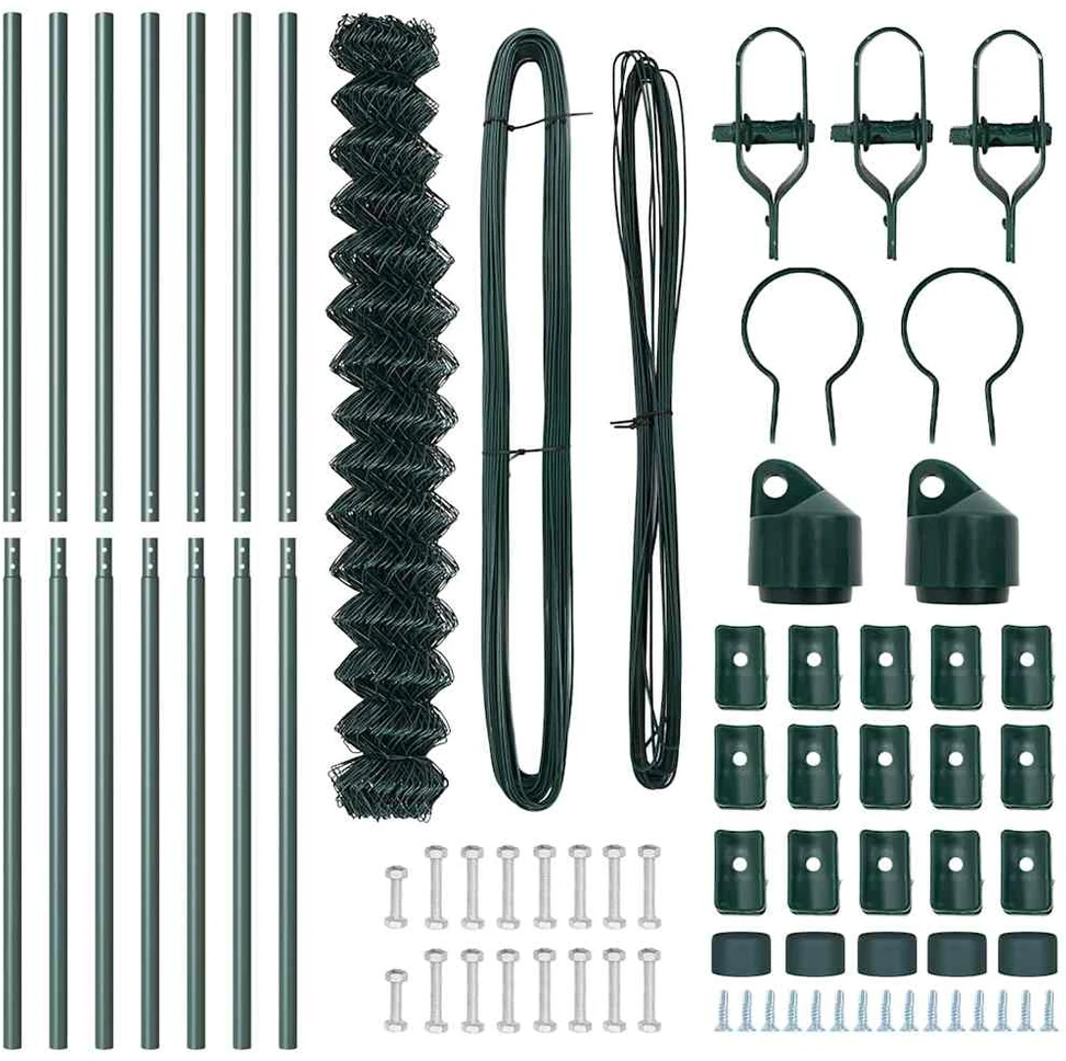 Grandinės tvoros tvirtinimas 10 x 1,6 m PVC dengtas plienas