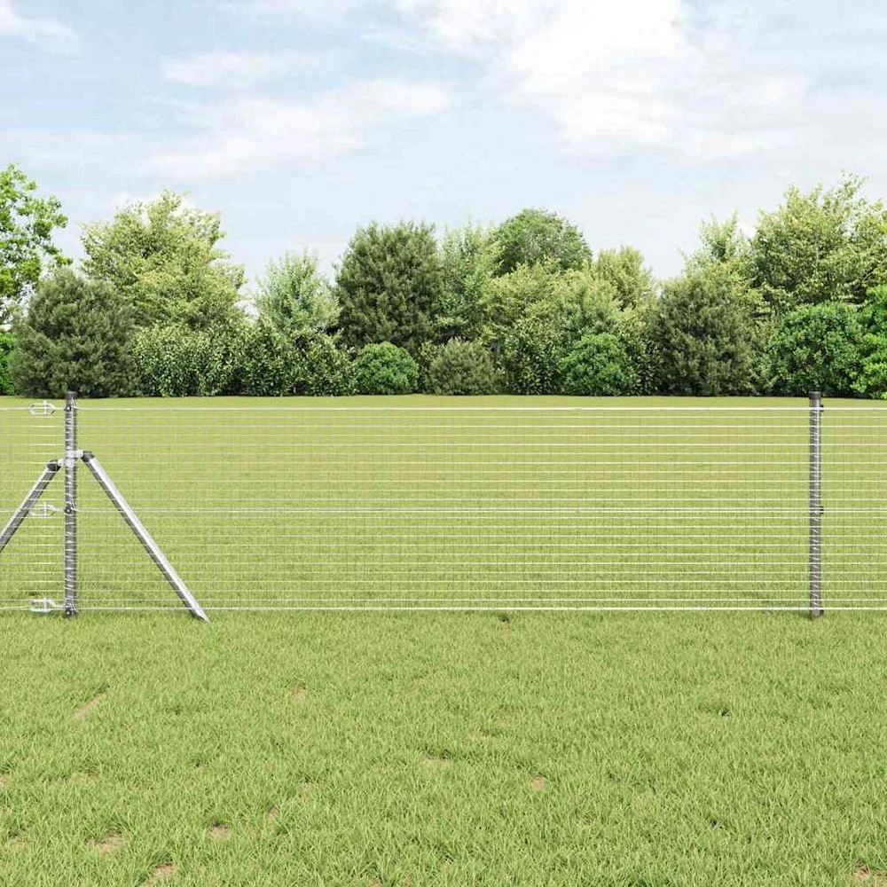 Suvirintas vielos tvora žemės tvirtinimas 100 x 0,5 m Sidabrinė
