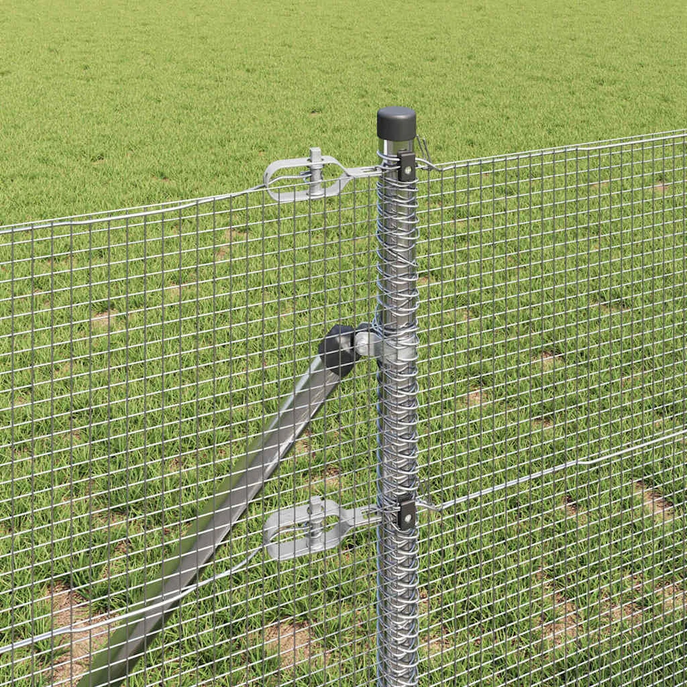 Suvirintas vielos tvora žemės tvirtinimas 100 x 0,6 m Sidabrinė
