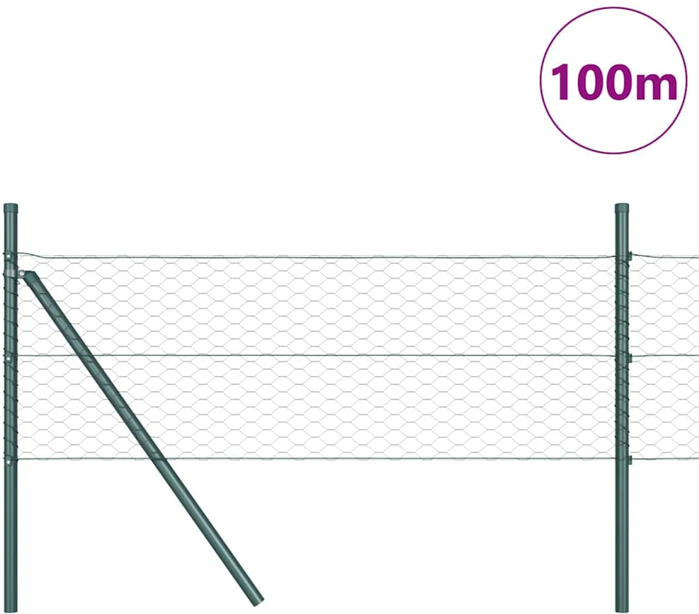 Heksagonalinė tvoros tvirtinimo sistema 100 x 0,8 m Pilka
